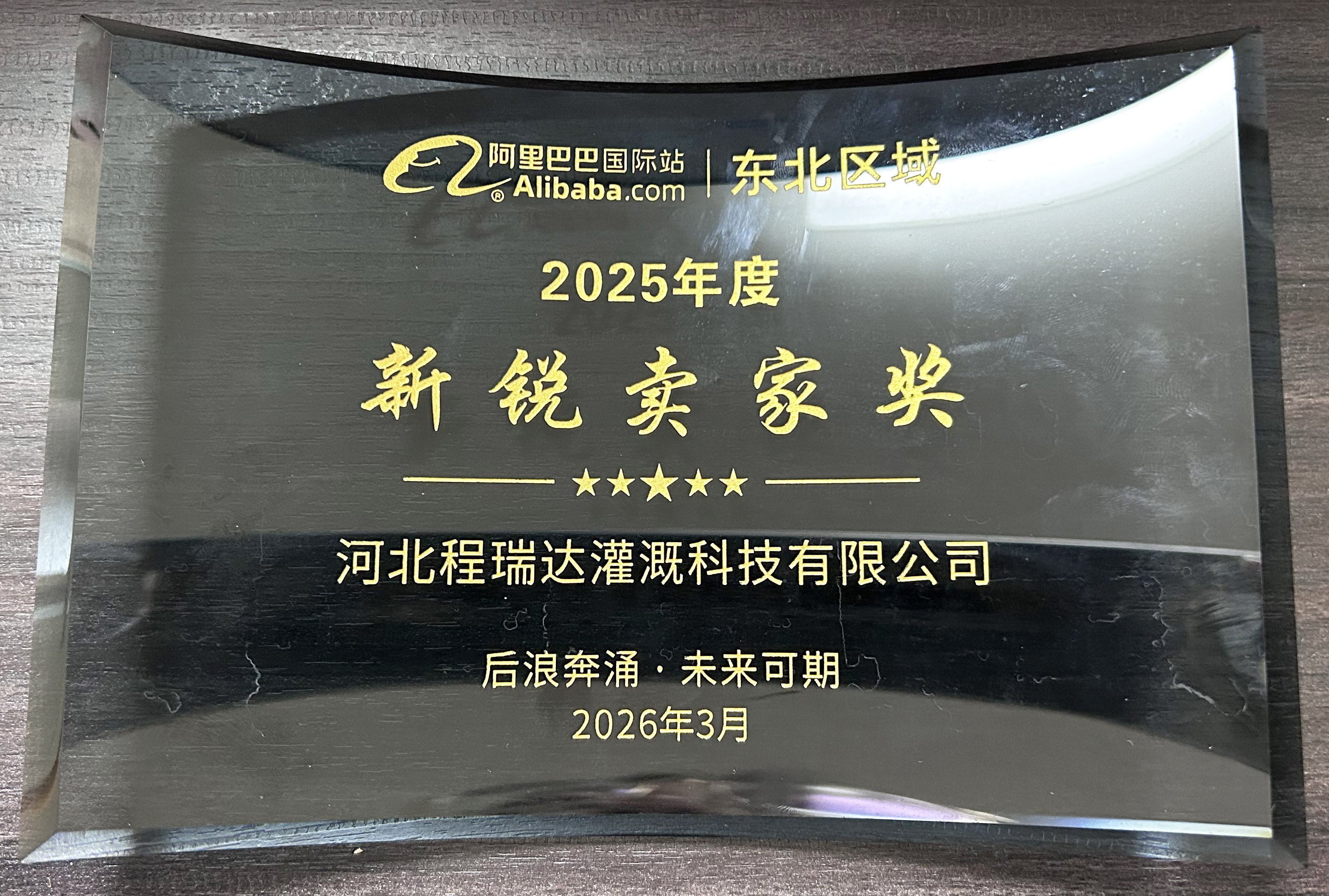 临沧程瑞达灌溉 | 荣获阿里国际站新锐卖家奖